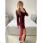 Women's Long Party Sparkly Long Sleeve Dress (S/M ONE SIZE) ITALIAN FASHION IMPBB2315162