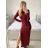 Women's Long Party Sparkly Long Sleeve Dress (S/M ONE SIZE) ITALIAN FASHION IMPBB2315162