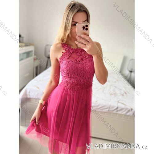 Women's strapless lace party dress (S/M ONE SIZE) ITALIAN FASHION IMC23349