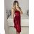 Women's Long Chiffon Short Sleeve Dress (S/M ONE SIZE) ITALIAN FASHION IMWGS231048 Wine S/M