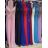 Women's elegant ball gown long straps dress (S / M ONE SIZE) ITALIAN FASHION IMM22650 - Colour   Royal blue - Size   L/XL