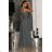 Women's Strapless Long Satin Party Dress (34-42) POLISH FASHION PMLEL24NATHALIE grey 40