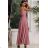 Women's Strapless Long Satin Party Dress (34-42) POLISH FASHION PMLEL24NATHALIE pink 40