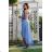 Women's Strapless Long Satin Party Dress (34-42) POLISH FASHION PMLEL24NATHALIE Light blue 40