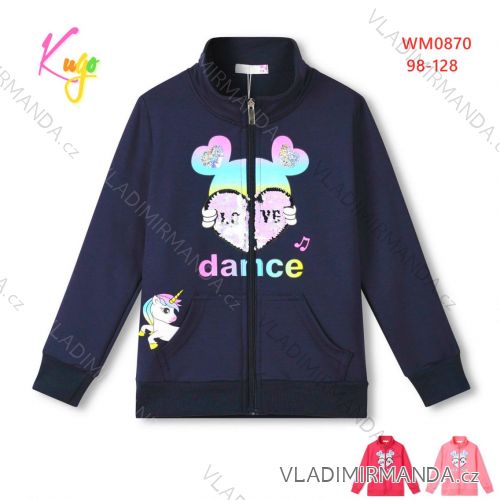 Zip-up sweatshirt long sleeve children's youth girls (116-146) KUGO FM8886