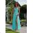 Women's Strapless Long Satin Party Dress (34-42) POLISH FASHION PMLEL24NATHALIE light green 42