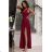Women's Strapless Long Satin Party Dress (34-42) POLISH FASHION PMLEL24NATHALIE Wine 34