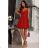 Women's Strapless Long Satin Party Dress (34-42) POLISH FASHION PMLEL24NATHALIE red 