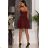 Women's Strapless Long Satin Party Dress (34-42) POLISH FASHION PMLEL24NATHALIE Wine 