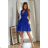 Women's Plus Size (42-46) Long Elegant Party Sleeveless Dress POLISH FASHION PMLBC23265-10 blue 40