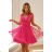 Women's Plus Size (42-46) Long Elegant Party Sleeveless Dress POLISH FASHION PMLBC23265-10 dark pink 34