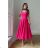 Women's Plus Size (42-46) Long Elegant Party Sleeveless Dress POLISH FASHION PMLBC23265-10 - Colour   dark pink
 - Size   40