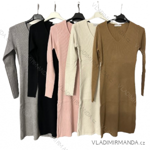 Women's Knitted Carmen Turtleneck Long Sleeve Dress (S/M, L/XL ONE SIZE) ITALIAN IM422A-82356