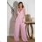 Women's Plus Size (42-46) Long Elegant Party Sleeveless Dress POLISH FASHION PMLBC23265-10 pink 34