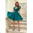 Women's Plus Size (42-46) Long Elegant Party Sleeveless Dress POLISH FASHION PMLBC23265-10 Green 34