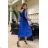 Women's Plus Size (42-46) Long Elegant Party Sleeveless Dress POLISH FASHION PMLBC23265-10 blue 40