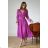 Women's Plus Size (42-46) Long Elegant Party Sleeveless Dress POLISH FASHION PMLBC23265-10 purple 42