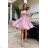 Women's Plus Size (42-46) Long Elegant Party Sleeveless Dress POLISH FASHION PMLBC23265-10 pink 34
