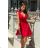 Women's Plus Size (42-46) Long Elegant Party Sleeveless Dress POLISH FASHION PMLBC23265-10 red 40