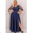 Women's Plus Size (42-46) Long Elegant Party Sleeveless Dress POLISH FASHION PMLBC23265-10 -   dark blue -   56