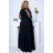 Women's Plus Size (42-46) Long Elegant Party Sleeveless Dress POLISH FASHION PMLBC23265-10 -   black -   48