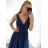 Women's Strapless Long Party Dress (S/M ONE SIZE) ITALIAN FASHION IMPSH2360055 -   dark blue -   S / M