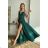 Women's Plus Size (42-46) Long Elegant Party Sleeveless Dress POLISH FASHION PMLBC23265-10 dark green 34