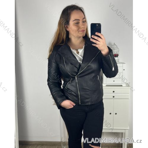 Zip Hooded Jacket Long Sleeve Women's Plus Size (3XL-8XL) POLISH FASHION PMWT21T21-69 46 black