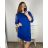 Women's short sleeve dress oversized (L-3XL) POLISH FASHION PMF20013 -   Royal blue -   54
