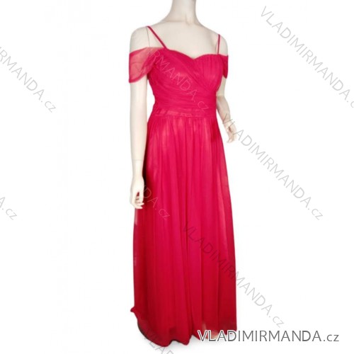 Women's Long Strapless Sequin Party Dress (S/M ONE SIZE) ITALIAN FASHION IMPSH233348 -   red -   S / M