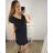 Women's short sleeve dress oversized (L-3XL) POLISH FASHION PMF20013 - Colour   black - Size   46