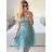 Women's strapless short party dress (S/M ONE SIZE) ITALIAN FASHION IMPSH24C612 pink salmon S/M