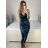 Women's Long Sleeve Knitted Turtleneck Sweater (S/M ONE SIZE) ITALIAN FASHION IM323001 S/M black