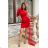 Women's Plus Size (42-46) Long Elegant Party Sleeveless Dress POLISH FASHION PMLBC23265-10 red 