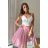 Women's Plus Size (42-46) Long Elegant Party Sleeveless Dress POLISH FASHION PMLBC23265-10 Pale pink 34