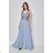 Women's Long Elegant Strapless Party Dress (SL) FRENCH FASHION FMPEL23DORIANE Light blue S