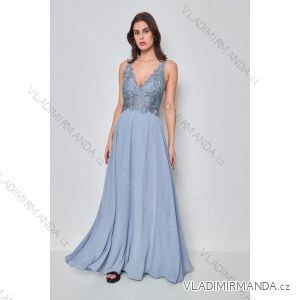 Women's Long Elegant Strapless Party Dress (SL) FRENCH FASHION FMPEL23DORIANE