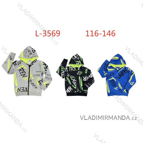 Warm children's sweatshirt for boys (116-146) SEZON SEZ21H-3031