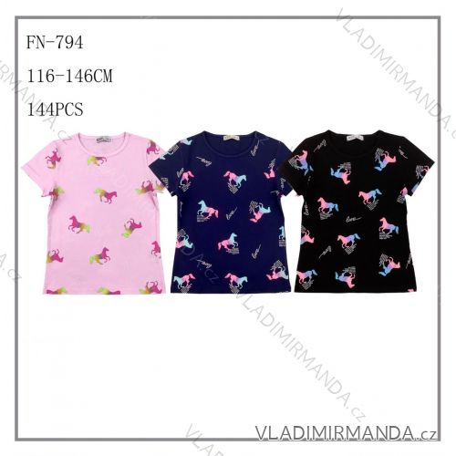 Girls' Youth Short Sleeve T-Shirt (116-146) SEZON JS-7018