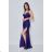 Women's Long Elegant Strapless Party Dress (SL) FRENCH FASHION FMPEL23DORIANE dark blue L