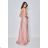 Women's Long Elegant Strapless Party Dress (SL) FRENCH FASHION FMPEL23DORIANE pink S