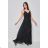 Women's Long Elegant Strapless Party Dress (SL) FRENCH FASHION FMPEL23DORIANE black S