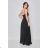 Women's Long Elegant Strapless Party Dress (SL) FRENCH FASHION FMPEL23DORIANE black S