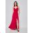 Women's Long Elegant Strapless Party Dress (SL) FRENCH FASHION FMPEL23DORIANE red S