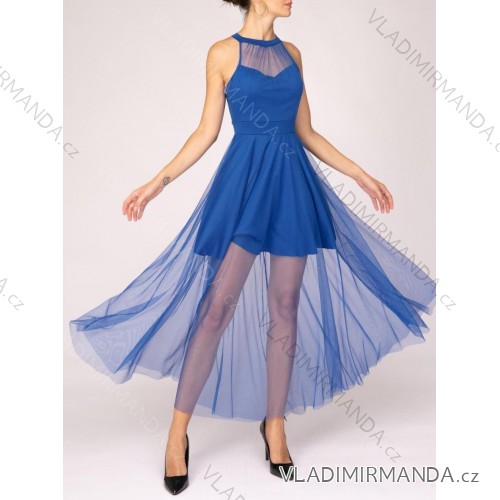 Elegant Sleeveless Ball Gown Lace (uni s-m) ITALIAN FASHION IM919919 -   modrá královská -   S / M