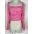 Women's Long Sleeve Crop Top (S/M ONE SIZE) ITALIAN FASHION IMPBB23B10882