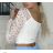 Women's Long Sleeve Crop Top (S/M ONE SIZE) ITALIAN FASHION IMPBB23B10882