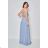 Women's Long Elegant Strapless Party Dress (SL) FRENCH FASHION FMPEL23DORIANE Light blue S