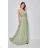 Women's Long Elegant Strapless Party Dress (SL) FRENCH FASHION FMPEL23DORIANE light green S