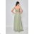 Women's Long Elegant Strapless Party Dress (SL) FRENCH FASHION FMPEL23DORIANE light green S